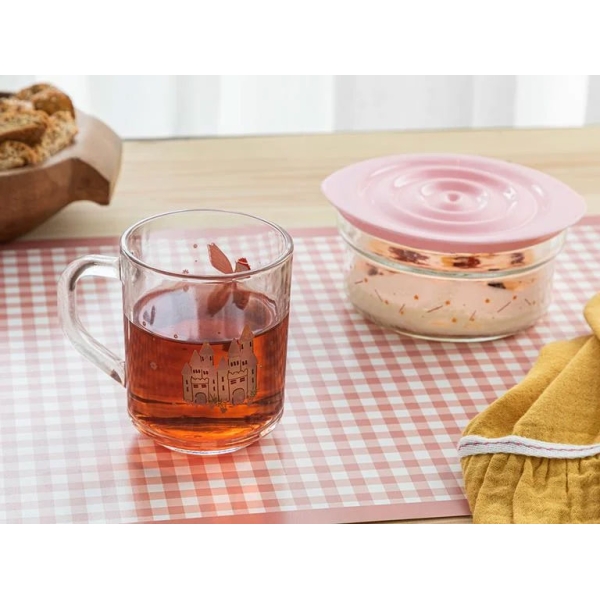 Fairy Glass Baby Food Set 240 ml-415 ml Pink