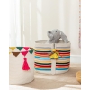 Cotton basket weave Toy Basket 30x30 cm Ecru