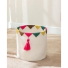 Cotton basket weave Toy Basket 30x30 cm Ecru