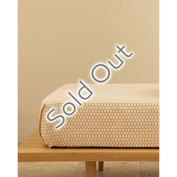 Diamond Stripe Easy Iron For One Person Fitted Sheet 100x200 cm Yellow