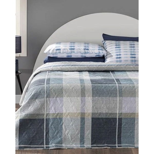 Chill Plaid For One Person Multi-Purposed Quilt 160x220 cm Blue