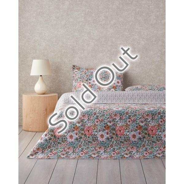 Poppy Happiness Multipurpose Double Person Bed Quilt Set 200x220 cm Pink