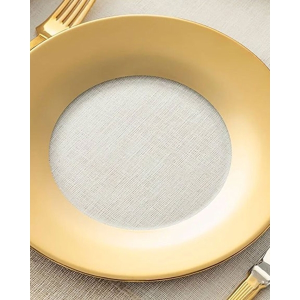 Jade Glass Cake Plate 19 cm Gold