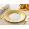 Jade Glass Cake Plate 19 cm Gold