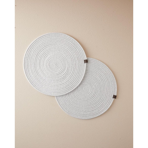 Blendung Cotton 2 Set Place Mat 38 cm Silver