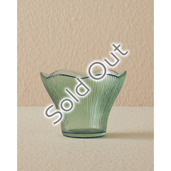 Flare Glass Cup 13 cm Green