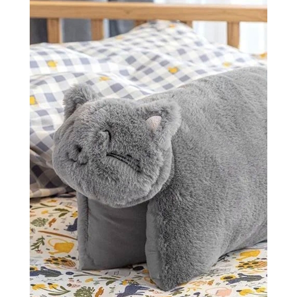 Cat Polyester Decorative Single Baby Decorative Dovetail 40x40 cm Gray