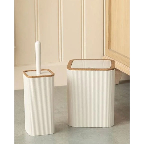 Olivia 2 Set Bathroom Set 18x22 cm-10x34 cm Beige