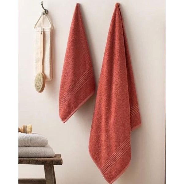Nova Cottony Bath Towel Set 50x85+70x140cm Dried Rose