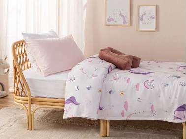 Unicorn Cotton 150x200 cm Pink