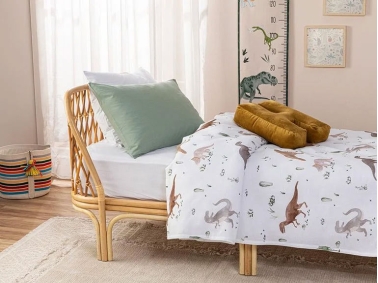 Dinosaurs Cotton 150x200 cm Beige