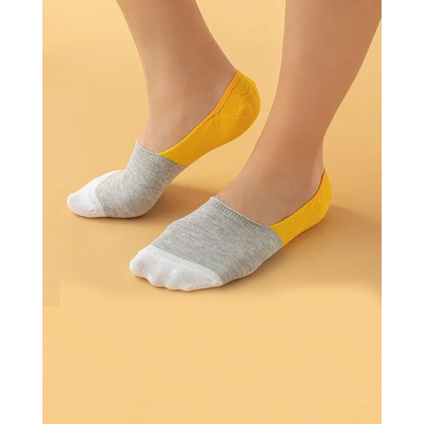 Dofet Cotton 3 set - Women Ballet Socks 36-40 Gray-White