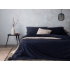 Aurora Silky Touch Super King Duvet Cover Set 260x220 cm Midnight Blue