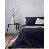 Aurora Silky Touch Super King Duvet Cover Set 260x220 cm Midnight Blue