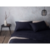 Aurora Silky Touch Super King Duvet Cover Set 260x220 cm Midnight Blue