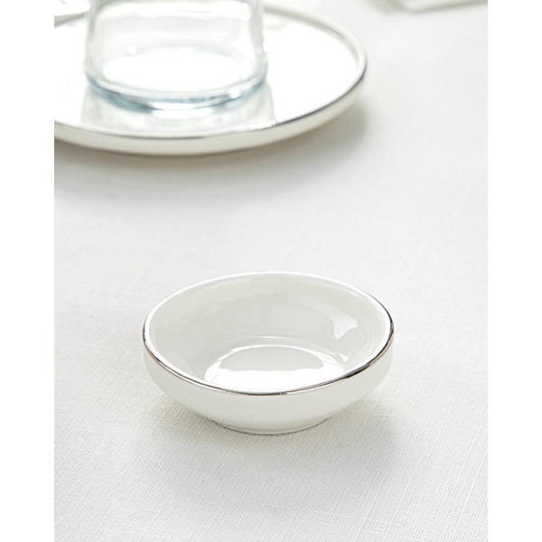 Torino Porcelain Sauce Bowl 6 cm Silver
