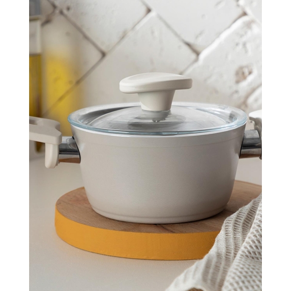 Pretty Aluminum Mini Cookware 14 cm Beige