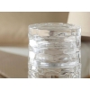 Checked Glass Bedside Water Bottle 730 ml Transparent