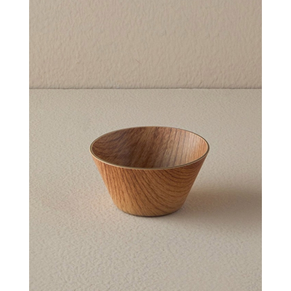 Alita Plastic Wooden Appearance Bowl 12 cm Light Brown