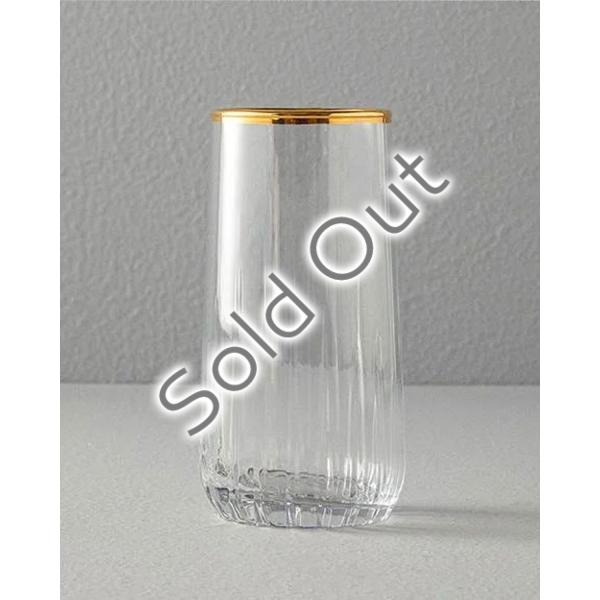 Koza Glass 3 pcs Juice Glass 360 ml Gold