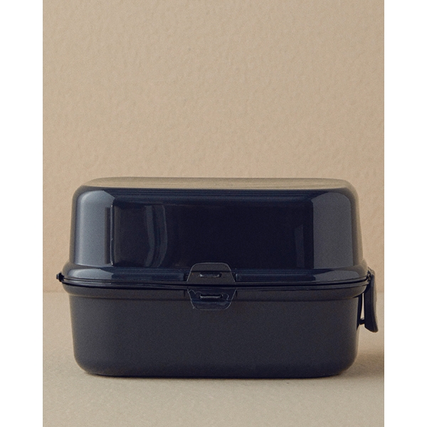Trendy Plastic With 3 Sections Lunch Box 15x10 cm Anthracite