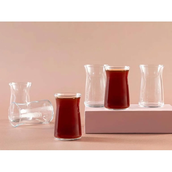 Isac Glass 6 pcs Tea Glass 180 ml Transparent