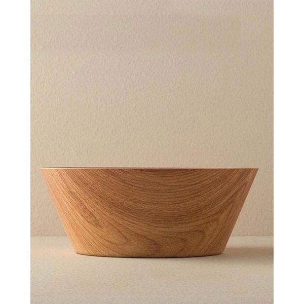 Alita Plastic Wooden Appearance Bowl 30 cm Light Brown