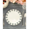Arzu Sabanci Grace New Bone Pastry Plate 20 cm White - Grey