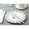 Arzu Sabanci Grace New Bone Pastry Plate 20 cm White - Grey