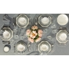 Arzu Sabanci Grace New Bone Pastry Plate 20 cm White - Grey