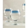 Cosy Lines Glass 3 Pcs Coffee Side Water Cup 390 ml Blue