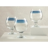 Cosy Lines Glass 3 Pcs Coffee Side Water Cup 390 ml Blue