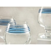 Cosy Lines Glass 3 Pcs Coffee Side Water Cup 390 ml Blue