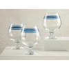 Cosy Lines Glass 3 Pcs Coffee Side Water Cup 390 ml Blue
