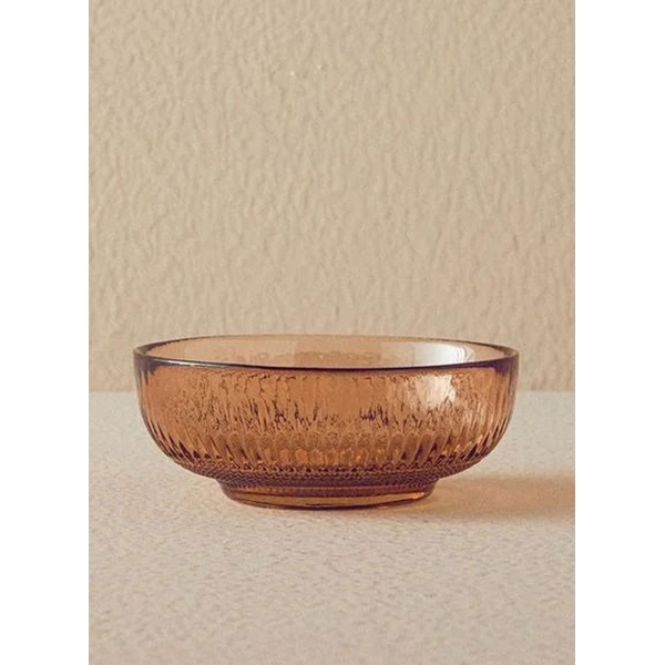 Mariel Glass Bowl 16 cm Brown.