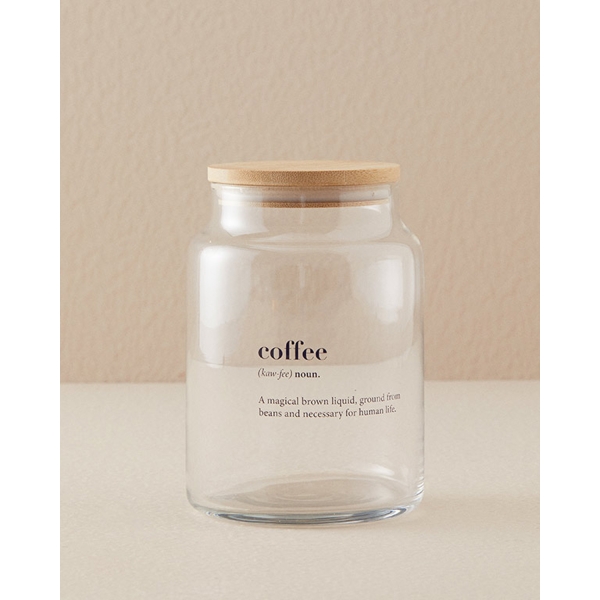 Coffee Glass Jar 890 ml Transparent