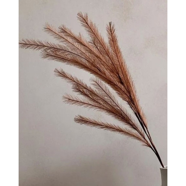 Grassy Artificial Flower - One Pc 120 cm Brown