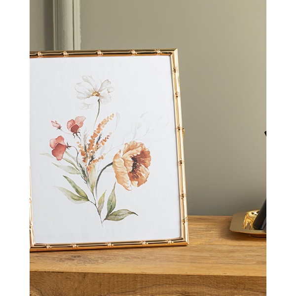 Bamboo Metal Frame 20x25 cm Gold