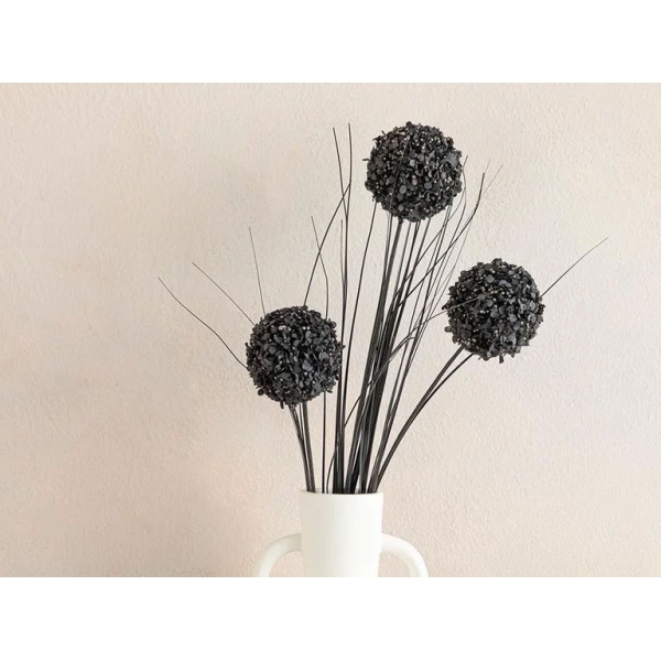 Grass Bush Plastic Artificial Flower - One Pc 63 cm Black