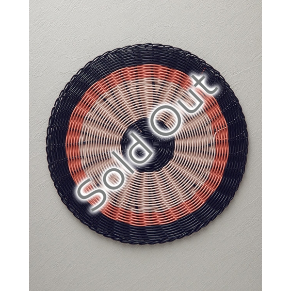 Wrapped Plastic Place Mat 38 cm Black