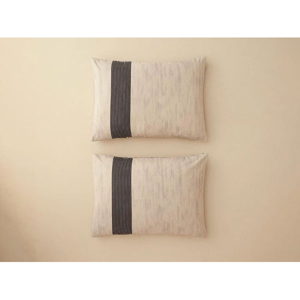 Geodesic Soft Cotton with Digital Print 2 pcs Pillowcase 50x70 cm Anthracite - Green