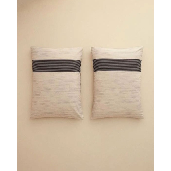 Geodesic Soft Cotton with Digital Print 2 pcs Pillowcase 50x70 cm Anthracite - Green