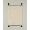 Colorful Lines Cotton Fringed Hand Towel 30x45 cm Light Beige - Black