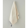 Colorful Lines Cotton Fringed Face Towel 50x80 cm Light Beige - Black