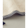 Colorful Lines Cotton Fringed Face Towel 50x80 cm Light Beige - Black