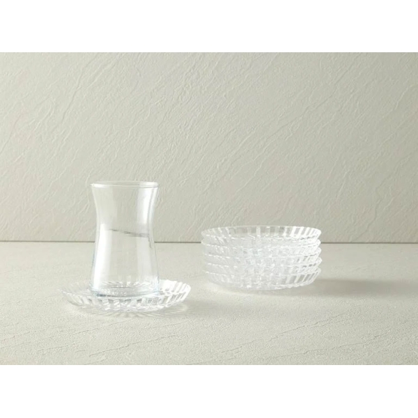 Paşabahçe-beykoz Glass Set of 6 Tea Plates 11 Cm Transparent