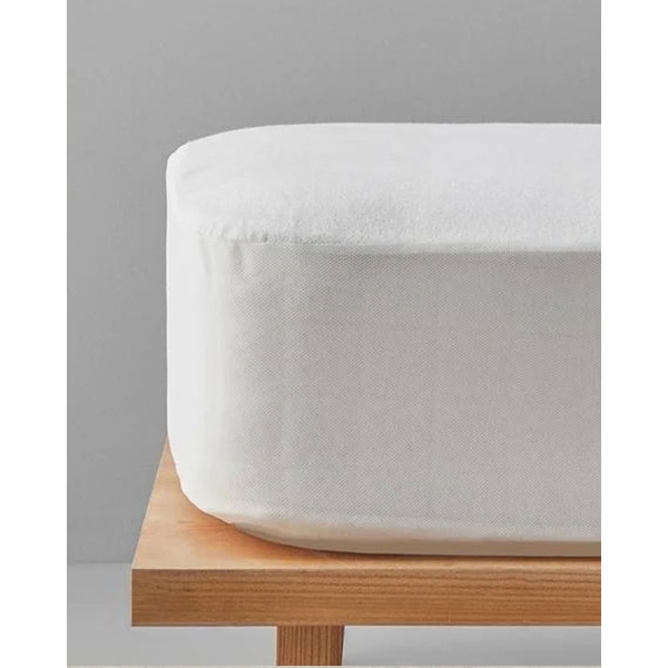 Comfort Cotton Leak-proof Single Size Mattress Topper 120x200 + 30 cm White