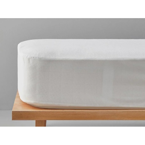 Comfort Cotton Leak-proof Single Size Mattress Topper 120x200 + 30 cm White