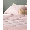 Colourful Cotton Single Pillowcase Quilt Set 155x215 cm Powder