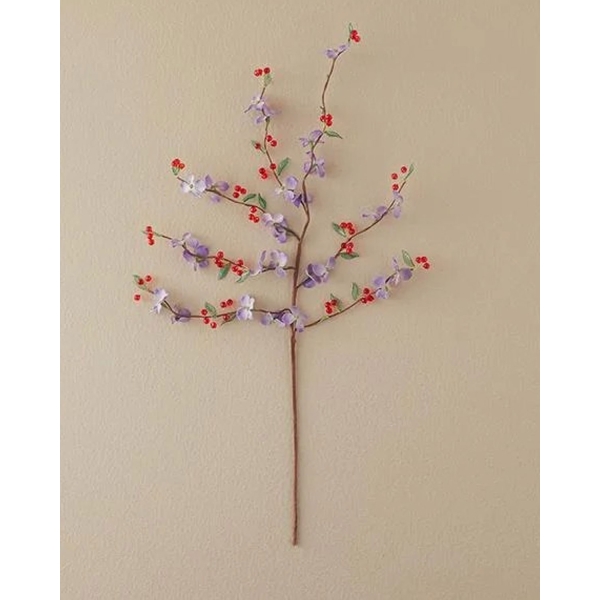 Cherry Blossoms Single Branch Artificial Flower Red